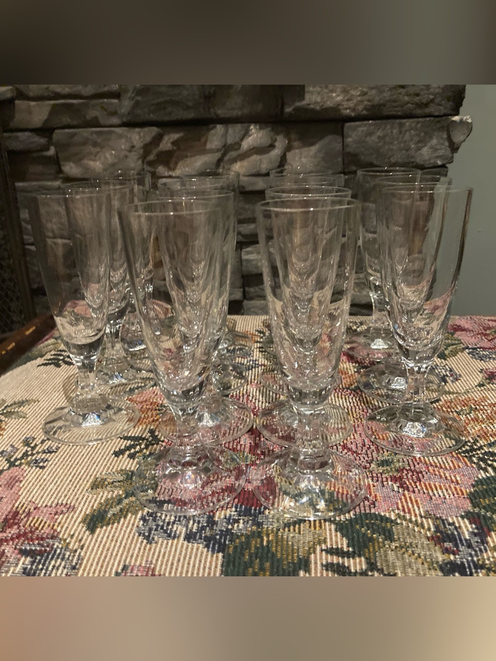 Set of 14 Glass Cordial Glasses